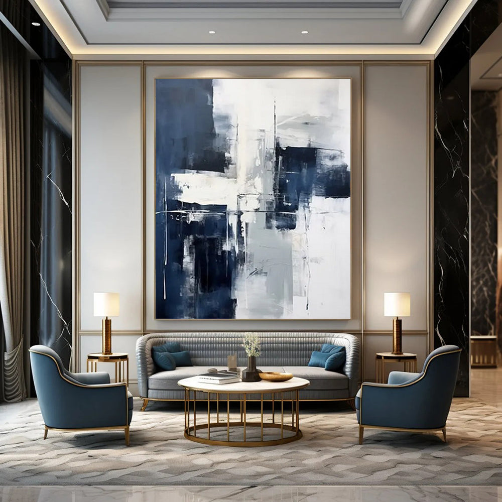 Sandstone Cracks: Gargantuan Hand - Painted Custom Abstract Work for Bedroom and Bar DTP128