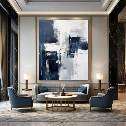 Sandstone Cracks: Gargantuan Hand - Painted Custom Abstract Work for Bedroom and Bar DTP128