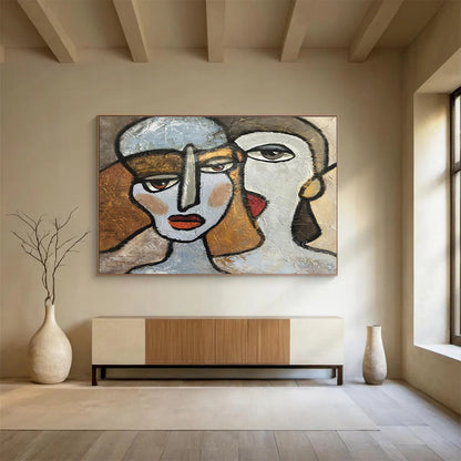 Oversized Textured Handmade Abstract Painting for Decorative Upgrade DKH719
