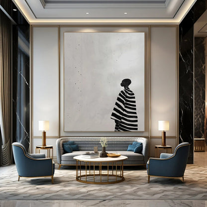 Mysterious & Enigmatic Abstract Canvas Art for Bedroom & Hotel LargeART2040