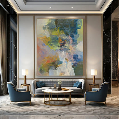 Enormous Hand-Painted Abstract Installations for Living Room & Bar LargeART2263