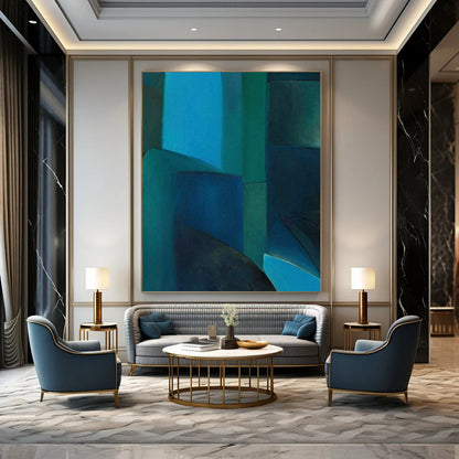 Monumental-Sized Hand-Painted Abstract Wall Art for Dining Room & Butler’s Pantry LargeART2255