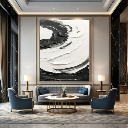 Custom Hand-Painted Abstract Art for Living Room & Hallway DTP380