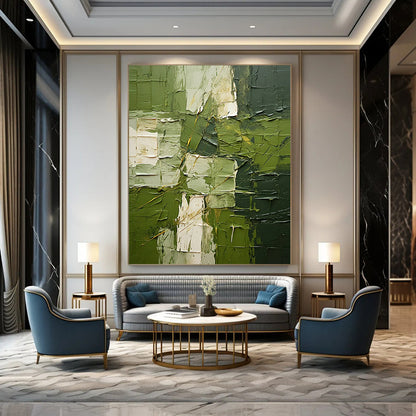 Huge-Scale Hand-Painted Abstract Art for Office & Entryway LargeART2277