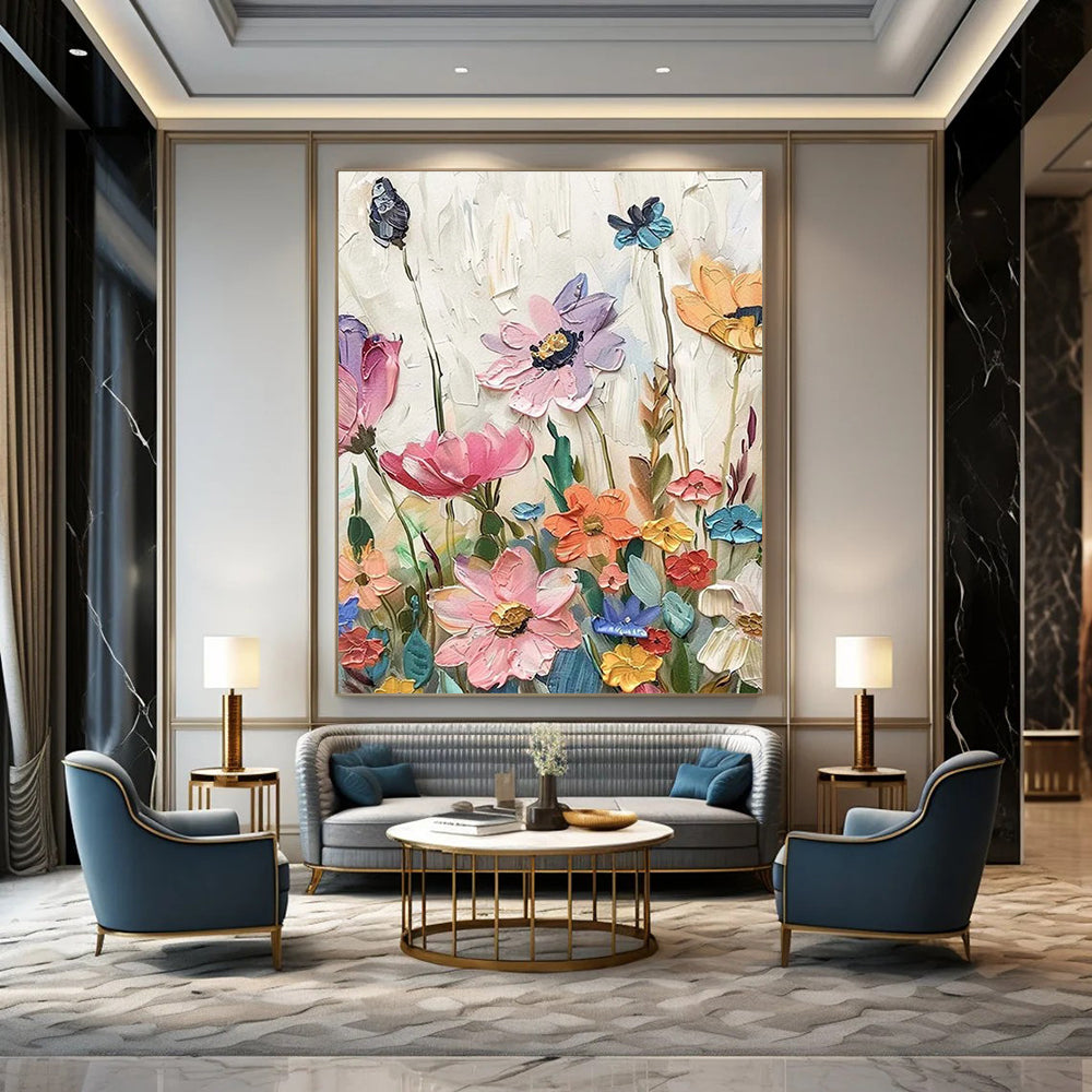 Colossal - Format Hand - Painted Textured Custom Abstract Canvas for Bedroom and Hallway DTP081