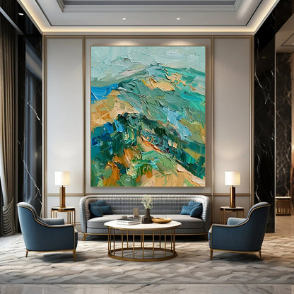 Oversized Custom Hand-Painted Abstract Art for Living Room & Bar LargeART1938