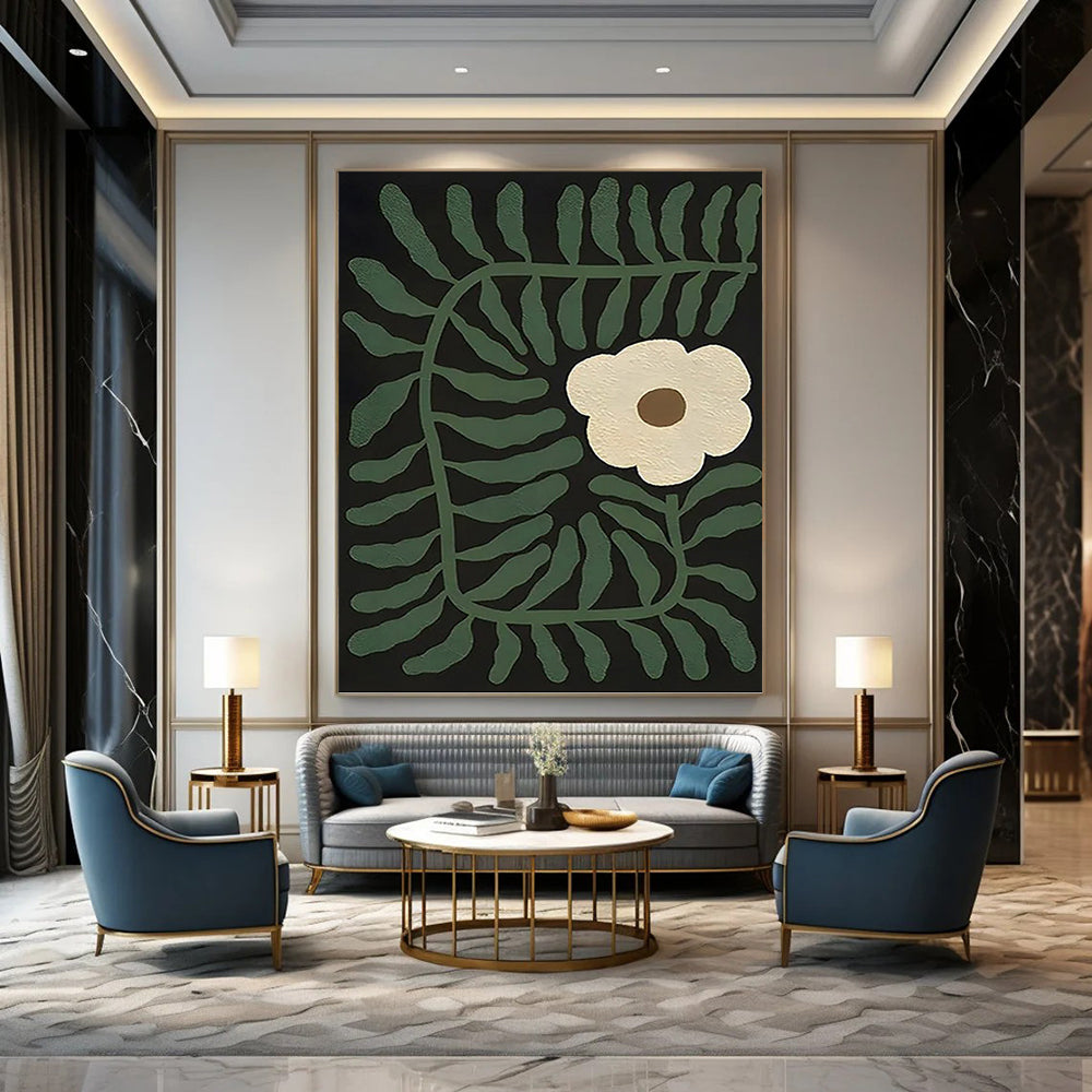 Exquisite Custom - Crafted Textured Canvas Abstract for Office & Hotel Suite DKH1115