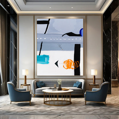 Immersive Custom - Crafted Textured Canvas Abstract for Office & Living Room DKH1099