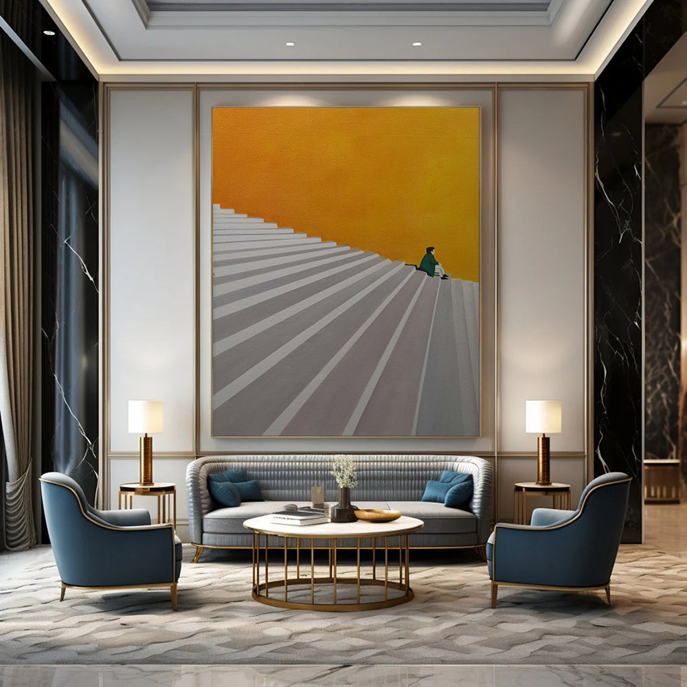 Large-Scale Textured Abstract Canvas Art for Office & Studio LargeART2100