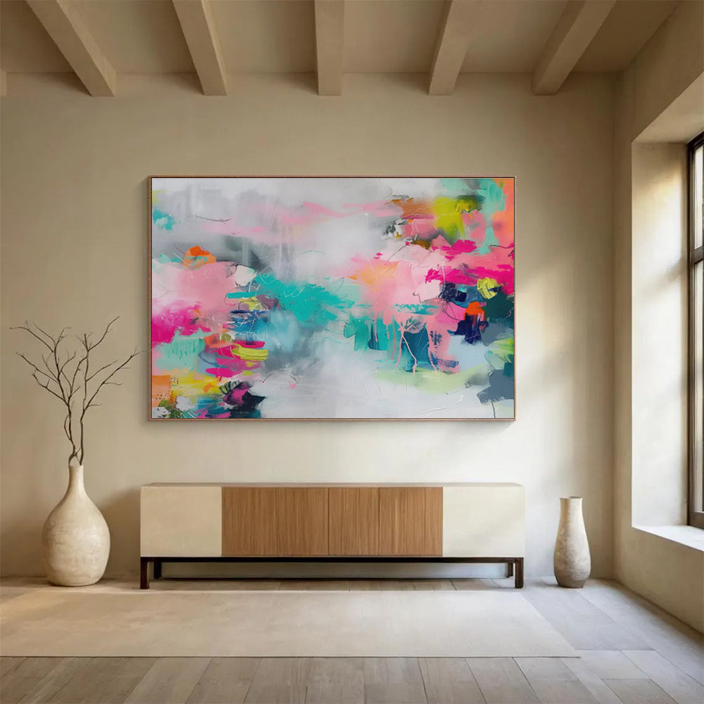 Large - Sized Abstract Canvas for Bedroom & Hallway DKH475
