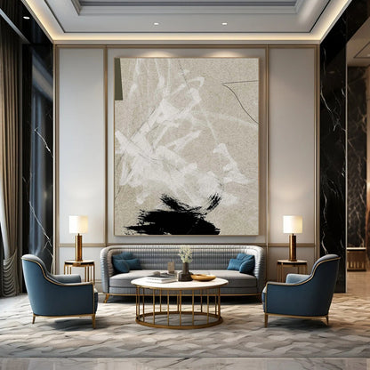 Custom Handmade Abstract Artworks: Big Sizes, Textured Styles for Bedroom & Living Room DTP237