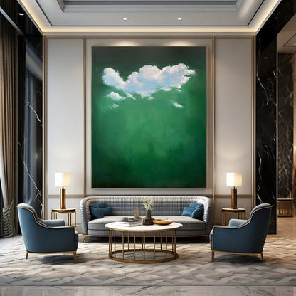 Whimsical & Fantasy-Inspired Hand-Painted Custom Abstract Painting for Living Room & Entryway LargeART1990