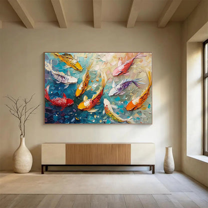Massive Textured Hand - Painted Abstract Painting for Decor Enhancement DKH705