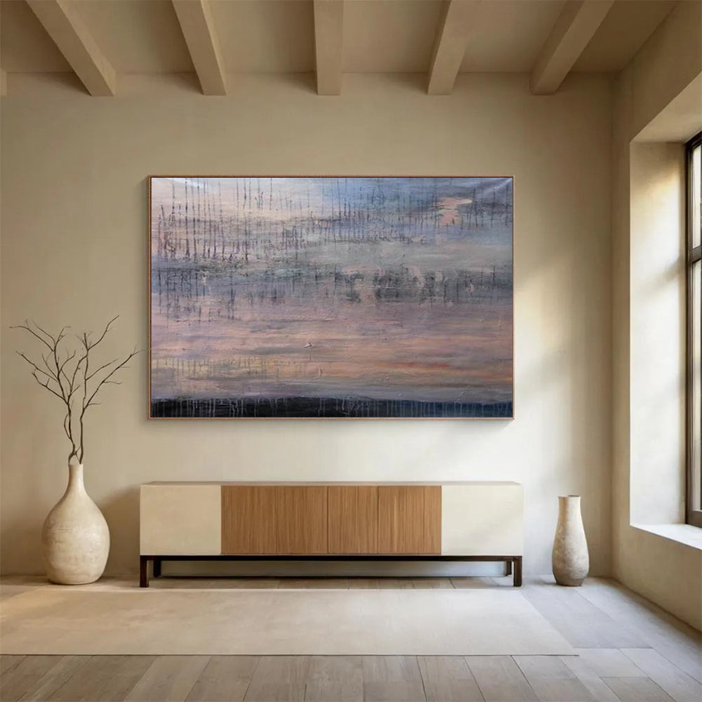 Grey - Purple Gradient Abstract: Interpreting the Artistic Depth of the Space DLZ150