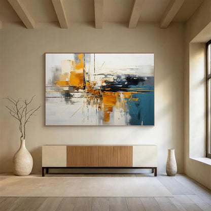 Resplendent Grand - Sized Abstract Painting for Entryway & Hotel LargeART1753