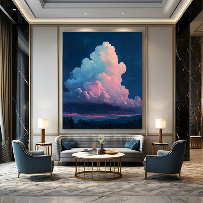 Stupendous Hand - Painted Custom Abstract Art for Living Room and Hotel DTP009
