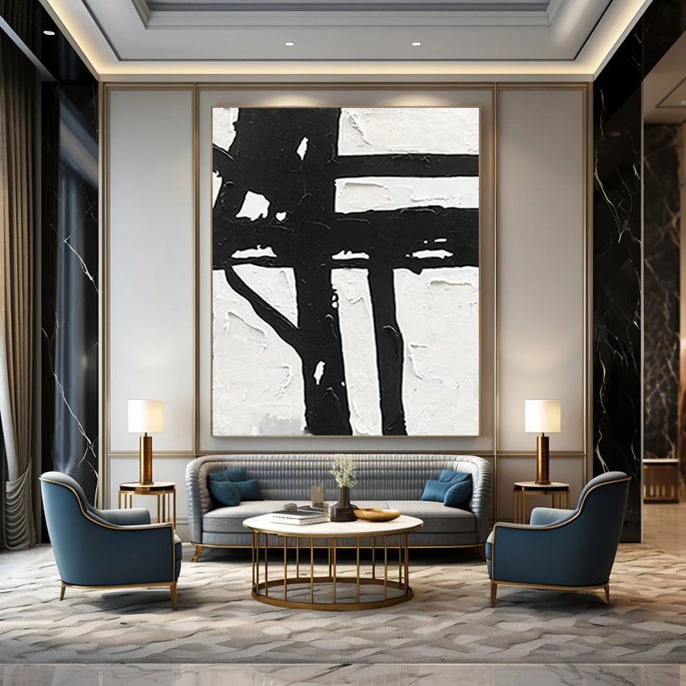 Knotted Textures: Grandiose Custom Abstract Art for Bedroom and Hotel DTP148