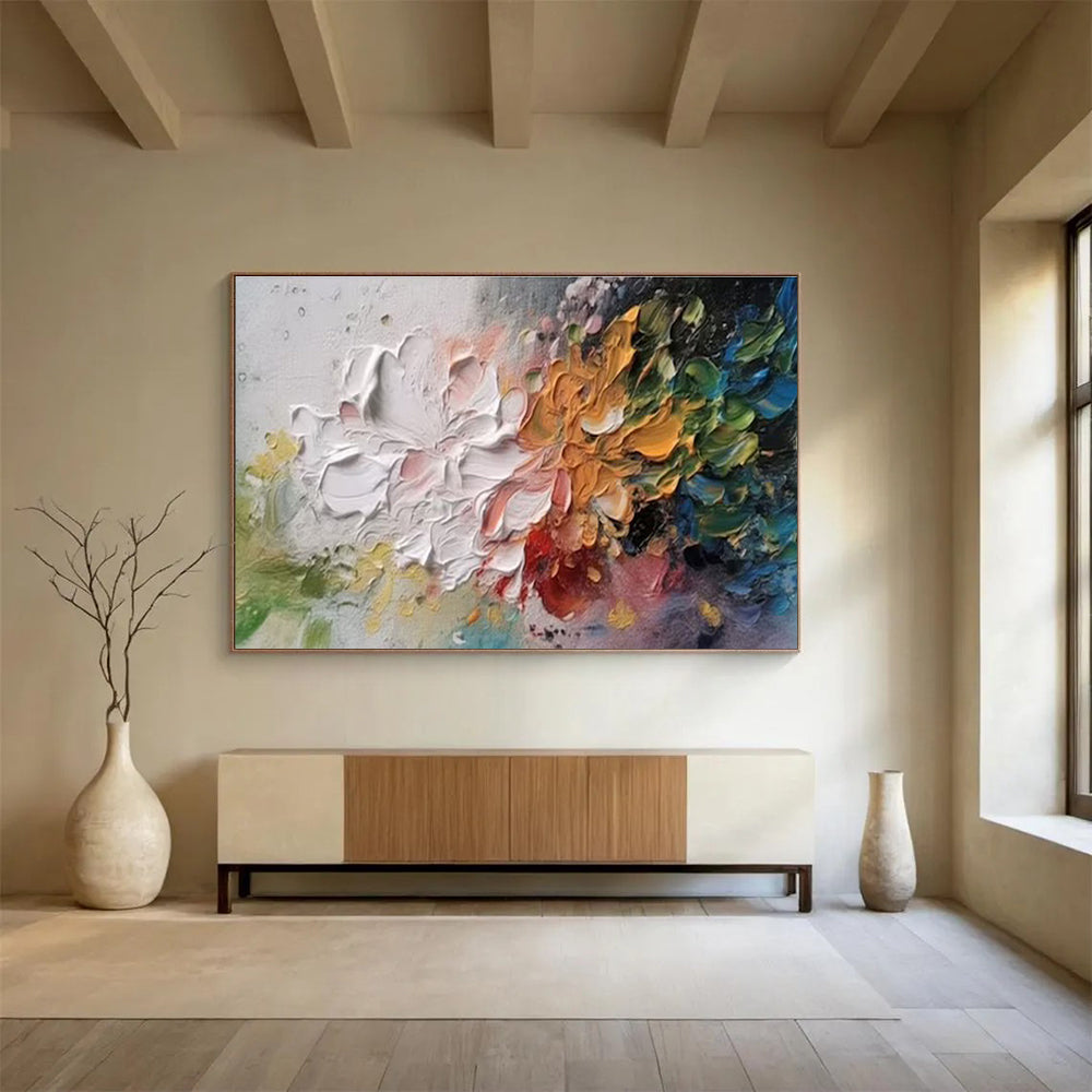 Colossal Hand - Painted Textured Abstract Painting for Decorative Accentuation DKH700