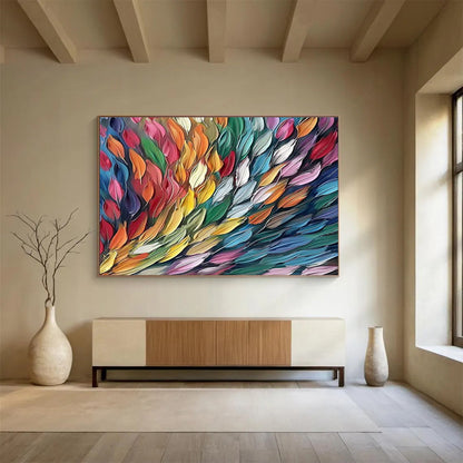 Hand - Painted Textured Oversized Abstract Art for Room Enrichment DKH689