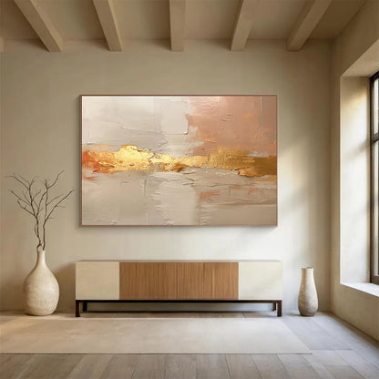 Dazzling Hand - Painted Textured Abstract Painting for Entryway & Bar DKH617