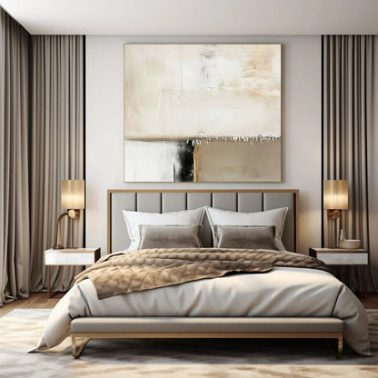 Custom Hand-Painted Abstract Mural for Bedroom & Hotel LargeART1476