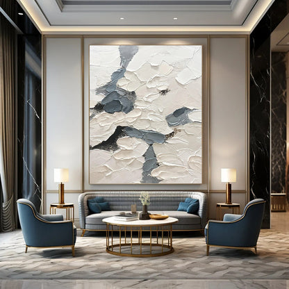 Expertly Conceived Hand - Painted Textured Canvas Mural for Bar & Entryway DKH1165