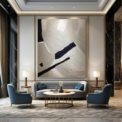 Thrillingly Immense Hand - Painted Textured Abstract Artwork for Gym & Fitness Studio DKH1241