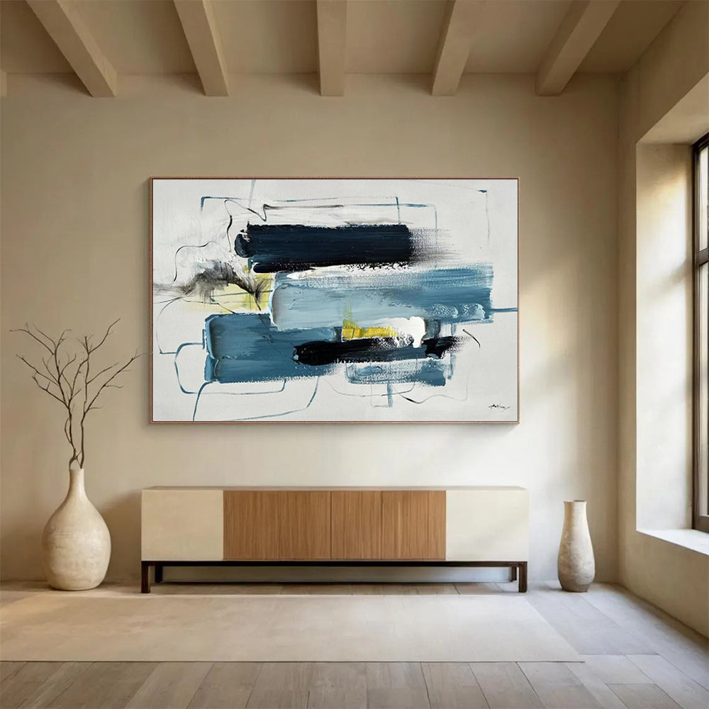 “Stellar Echo” Massive Abstract Painting for Entryway & Office DKH318