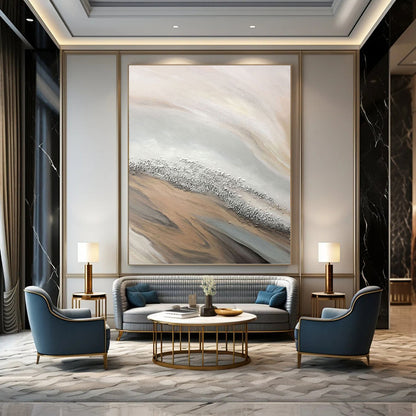 Gigantic Hand - Painted Textured Abstract Mural for Planetarium & Observatory DKH1228