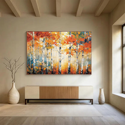 Elegant Original Hand - Crafted Textured Large Abstract Wall Mural for Graceful Touches DKH835