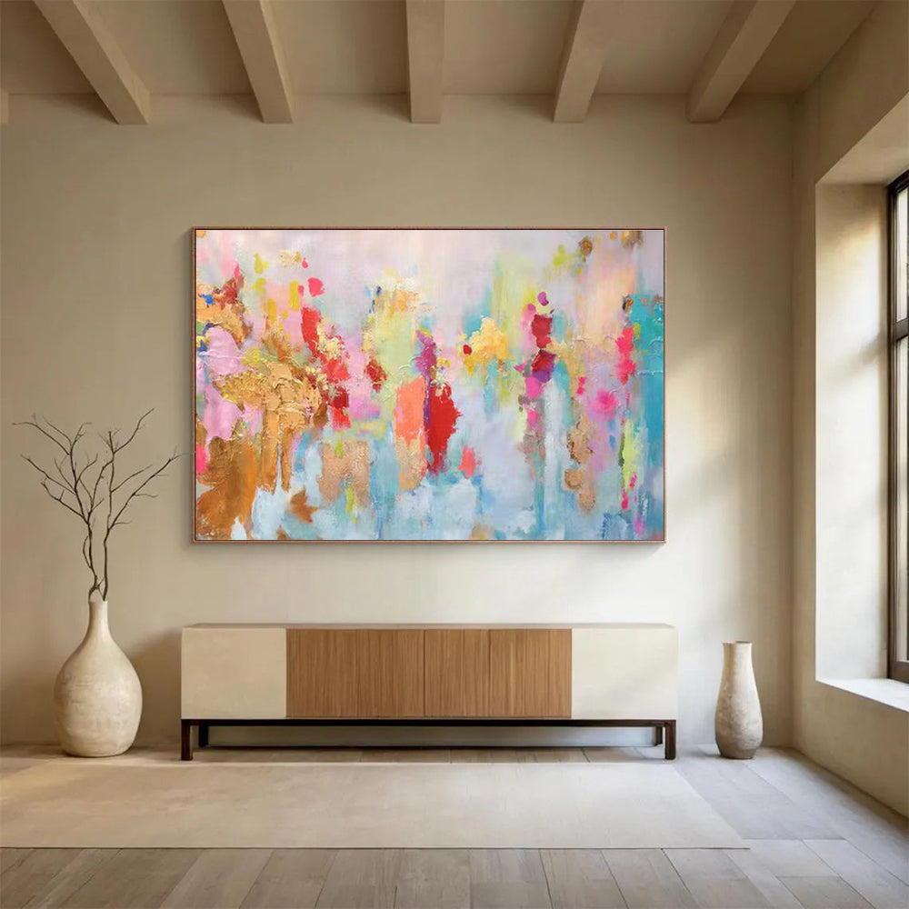Captivating Hand - Painted Textured Abstract Wall Art for Dining Room & Bedroom DKH643