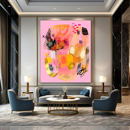Earthy & Natural Hand-Painted Custom Abstract Painting for Dining Room & Entryway LargeART2009