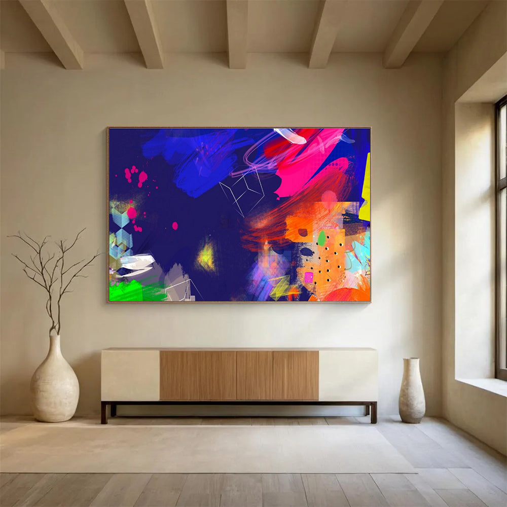 “Luminary Odyssey” Large - Format Abstract Painting for Entryway & Living Room DKH202