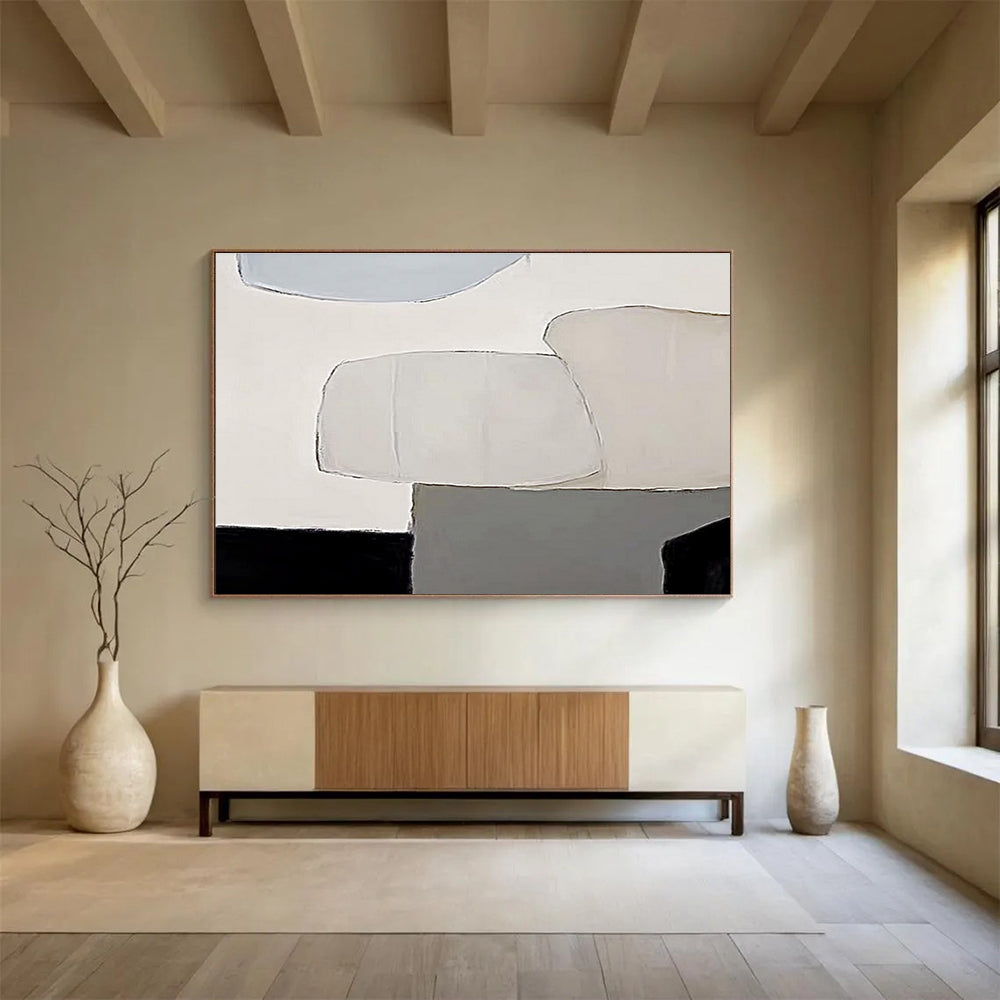 Extraordinary Hand - Painted Textured Abstract Art for Living Room & Bar DKH597