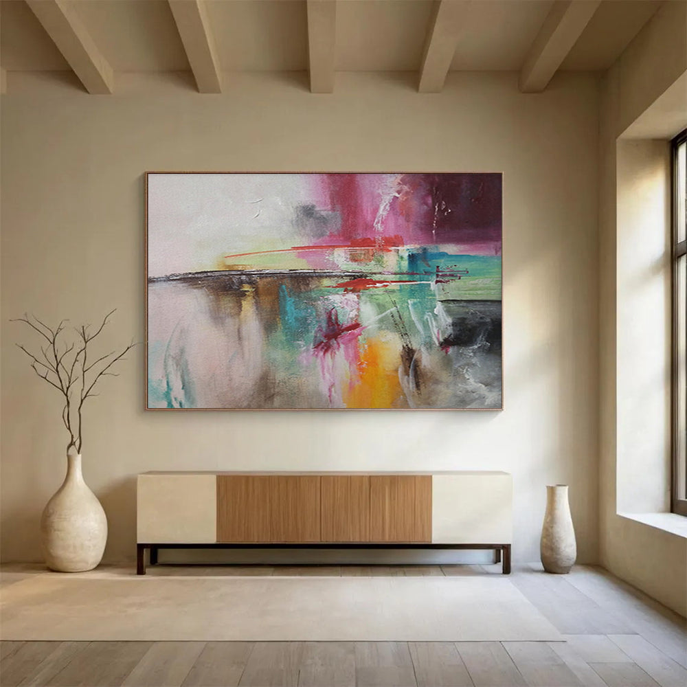 Grand - Sized Tailored Abstract Painting for Hotel Lobby DKH006