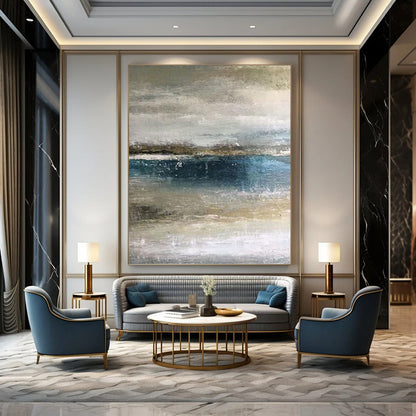 Inspiring Textured Abstract Mural for Living Room & Office DKH0945
