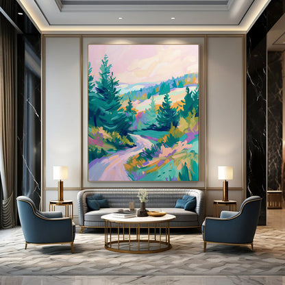 Mysterious & Enigmatic Hand-Painted Custom Abstract Painting for Bedroom & Hotel LargeART2014