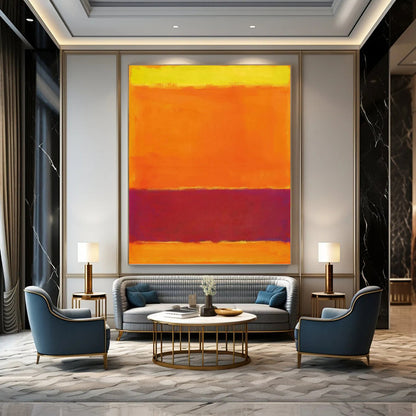 Monumental Vertical Hand - Painted Custom Abstract Tapestry (with Celestial Textures) for Office and Hotel Lobby DKH1607