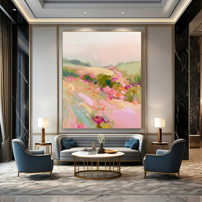 Luminous & Radiant Hand-Painted Custom Abstract Painting for Living Room & Office LargeART2012