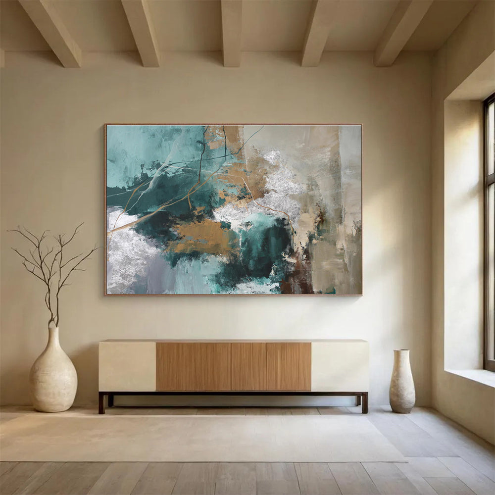Vast Textured Abstract Mural for Hallway & Living Room DKH513