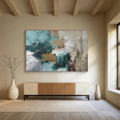 Vast Textured Abstract Mural for Hallway & Living Room DKH513