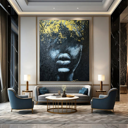 Custom-Crafted Textured Abstract Mural for Entryway & Hallway LargeART2153