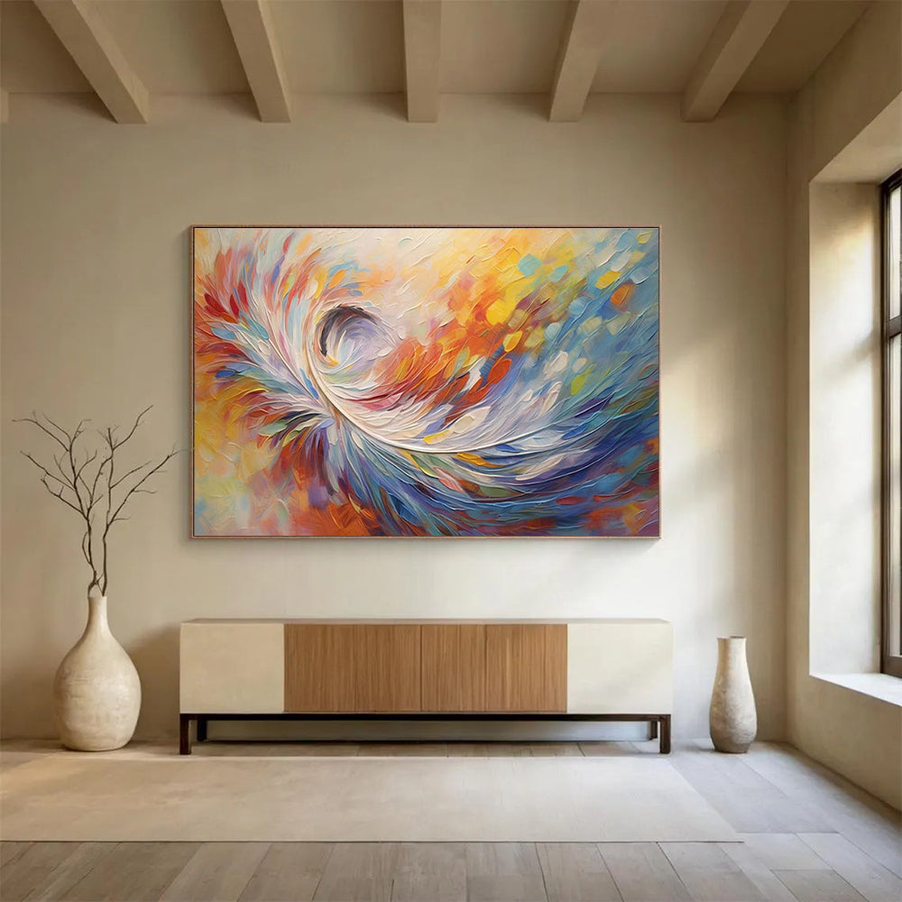 Exquisite Original Massive Textured Hand - Painted Abstract Wall Art for Aesthetic Perfection DKH870