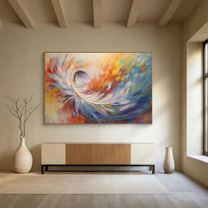 Exquisite Original Massive Textured Hand - Painted Abstract Wall Art for Aesthetic Perfection DKH870