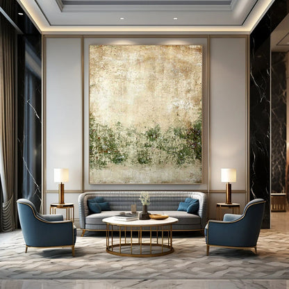 Super - Sized Hand - Painted Textured Custom Abstract Painting, for Bar and Hotel DKH1483