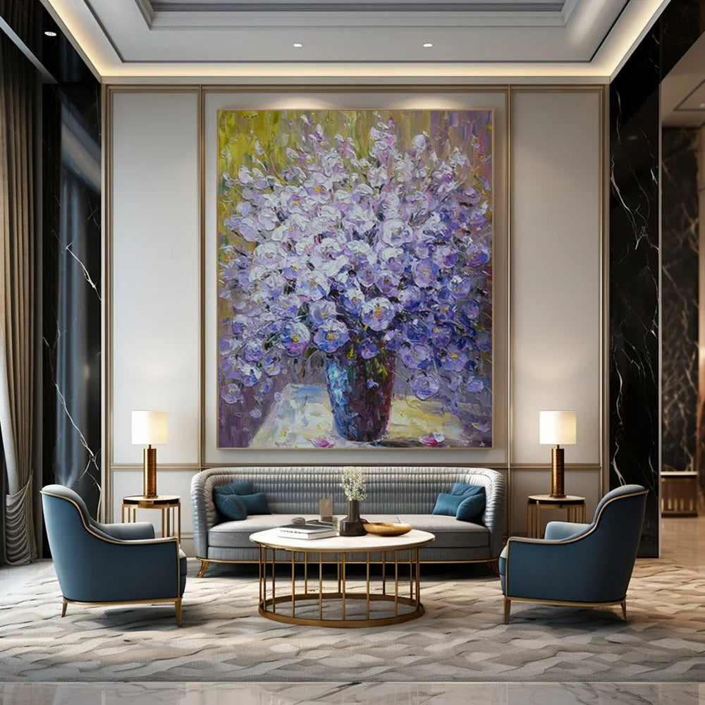 Enormous Hand-Painted Abstract Installations for Living Room & Hotel LargeART2350