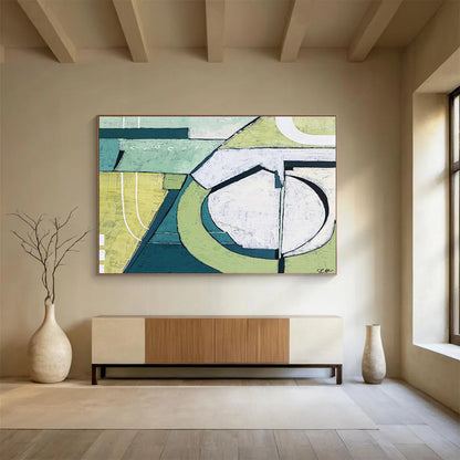 Colossal Hand - Painted Abstract Art for Bedroom & Office DKH543