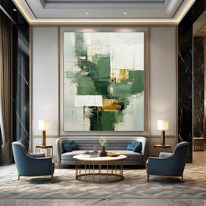 Enormous Hand-Painted Abstract Installations for Dining Room & Entryway LargeART2292