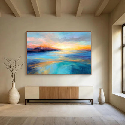 Pastel Sunset Seascape - Dreamy Bedroom Whimsy DLZ069