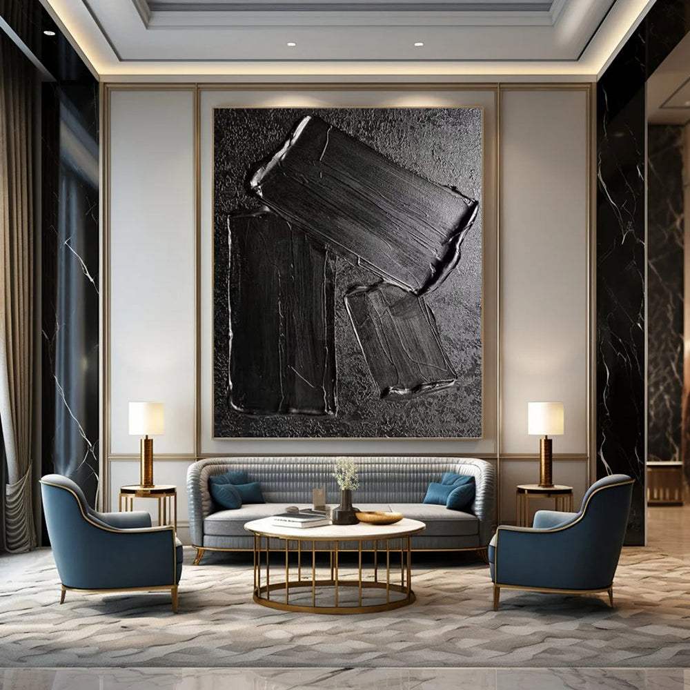 Bold Hand - Painted Textured Abstract Canvas for Hallway & Office DKH1333